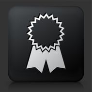 Black Square Button with Award Ribbon