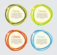 Season Infographic Templates for Business Vector Illustration E N2