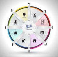 Circle template with icons N9