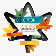 Autumn option infographic banner minimal design N4