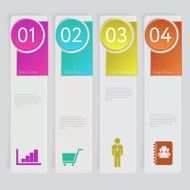 Design number banners template graphic or website layout N37