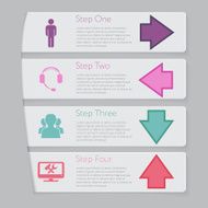 Design number banners template graphic or website layout N40