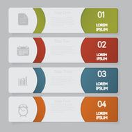 Infographic Design number banners template graphic or website layout N72
