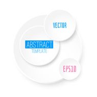 Blank white circles vector template for your designs