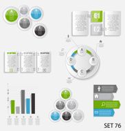 Collection of Infographic Templates for Business Vector Illustra N147