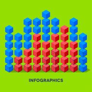 Infographics with cubes N5