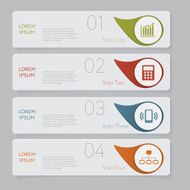 Infographic Design number banners template graphic or website layout N73