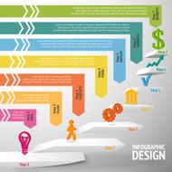 Staircase infographic template