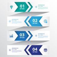 Design clean number banners template graphic or website layout N24