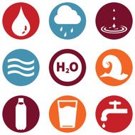 Vector Set of Water Icons N22