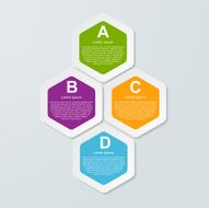 Abstract hexagon infographics template N10