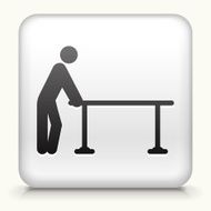 Square Button with Table &amp; Stick Figure