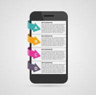 Modern design creative infographic with mobile phone N5
