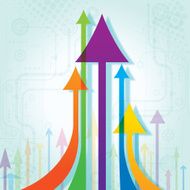 Upward Arrow Success Background