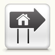 Square Button with Real Estate Sign