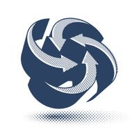 Abstract arrows vector symbol graphic design template N17