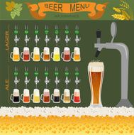 Beer menu set creating your own infographics N8