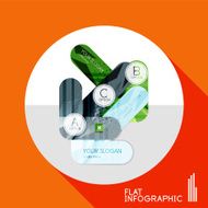 Geometric infographic in trendy flat style N173