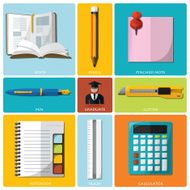 Education And Graduation Tools Flat Icon Set N2