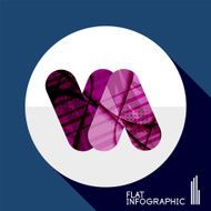 Geometric infographic in trendy flat style N176