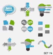 Collection of Infographic Templates for Business Vector Illustra N148