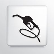 Square Icon With Gasoline Nozzle