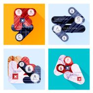 Collection of Vector Flat Infographic Layouts N5