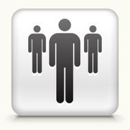Square Button with Small Group of People