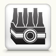 Square Button with Beer Case