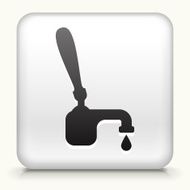 Square Button with Beer Tap Handle