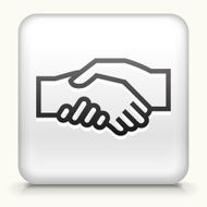 Square Button with Handshake