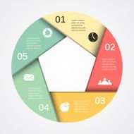 Modern vector info graphic for business project N284