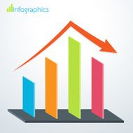 Business bar graph success and down