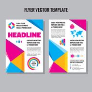 Abstract geometric flyer vector template
