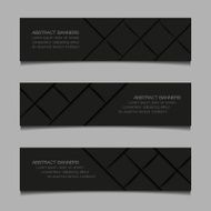 Set of abstract geometric banners N3