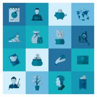 business and finance icon set N380