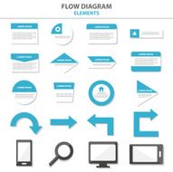 Flow diagram advice tool infographic element for business working