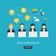 Social network and teamwork concept for infographic