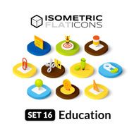 Isometric flat icons set 16 N2