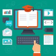 Vector online education concept N5