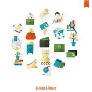 business and finance icon set N382