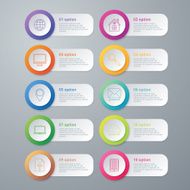 Vector illustration infographics ten options N13