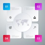 Vector illustration infographics four options N95