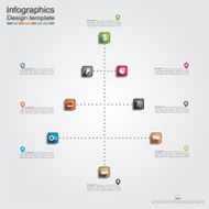 Infographic report template with lines and icons Vector N30