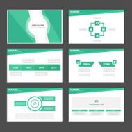 Green Multipurpose Infographic elements presentation template flat design set