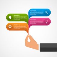 Modern infographics options banner N743