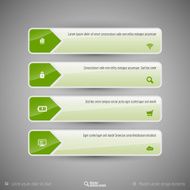 Vector tabs as design elements for business layouts N46