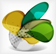Abstract option infographic - glass round shapes N24