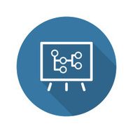 Mind Map Icon Business Concept Flat Design N6
