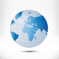 Globe vector illustration isolated on white background